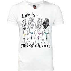 Vêtements Homme T-shirts manches longues Junk Food Life Is Full Of Choices Blanc