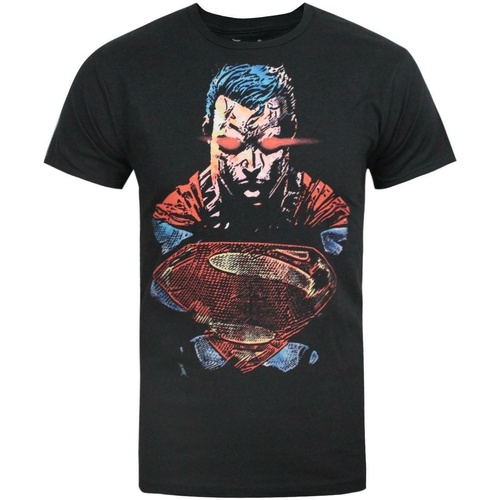 Vêtements Homme T-shirts manches longues Jack Of All Trades Man Of Steel Heat Vision Noir