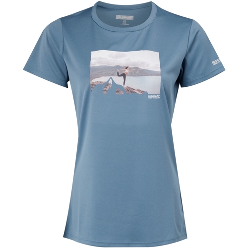 Vêtements Femme T-shirts manches longues Regatta Fingal VIII Bleu