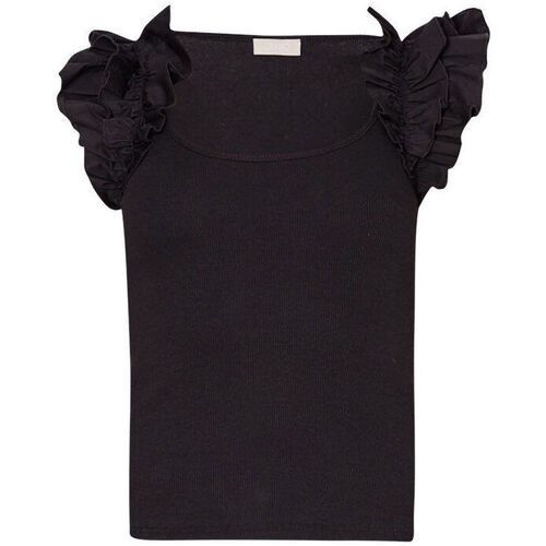Vêtements Femme Ea7 Emporio Arma Liu Jo T-shirt avec fronces Noir