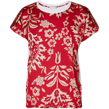 Vêtements Femme T-shirts Lace-up & Polos Liu Jo T-shirt avec imprimé tapisserie Blanc