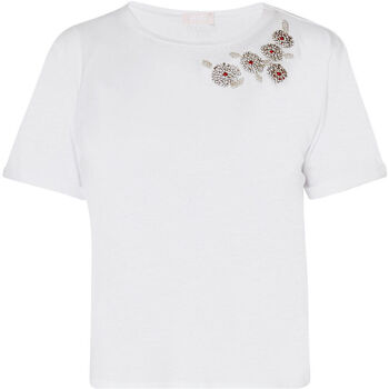 Vêtements Femme Apple Of Eden Liu Jo T-shirt avec strass Blanc