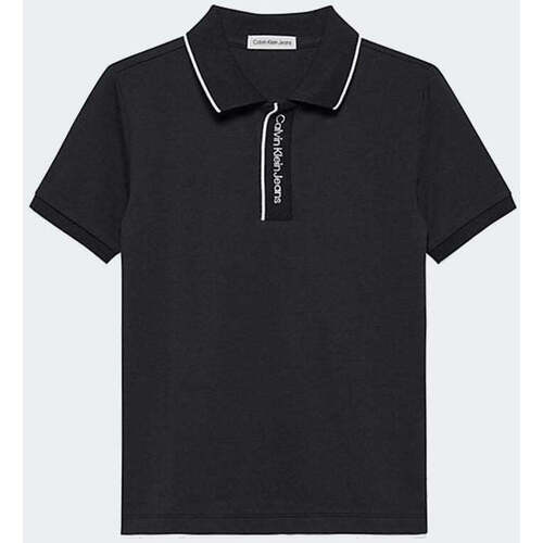 Vêtements Garçon Monogram Wool Blend Dress With Padded Shoulders Calvin Klein Jeans  Noir