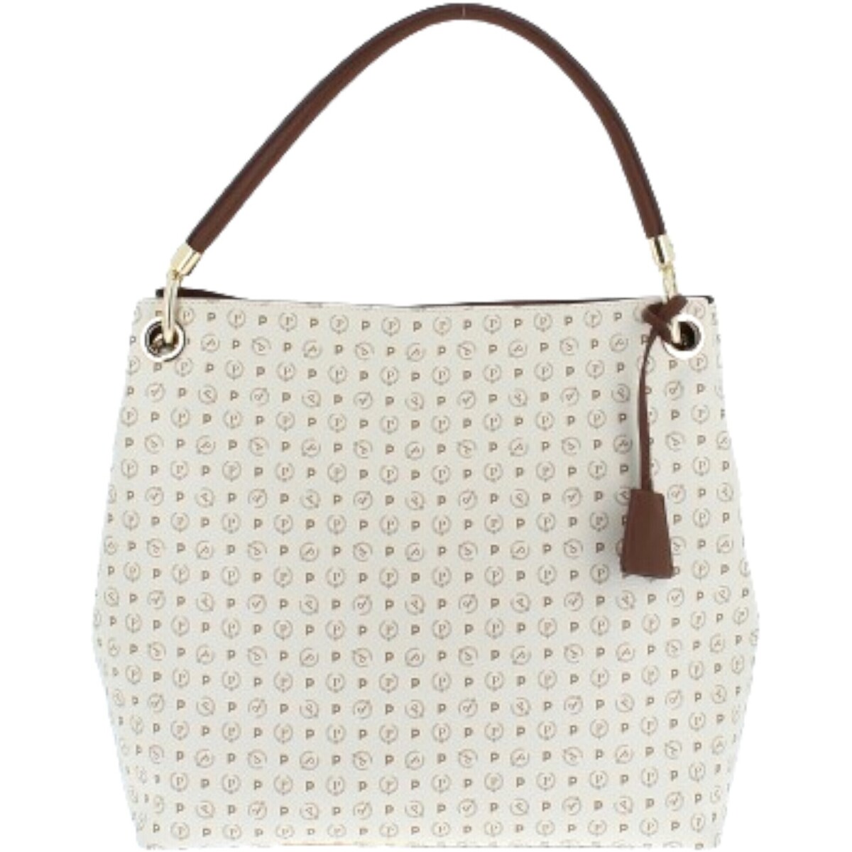 Sacs Femme Sacs Pollini Borsa Hand Bag Donna Avorio Marrone TE8409PP02Q1110C Blanc