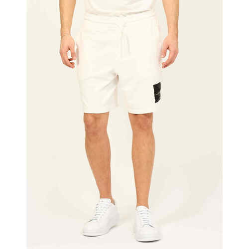 Vêtements Homme Shorts / Bermudas EAX Bermuda en coton biologique Blanc
