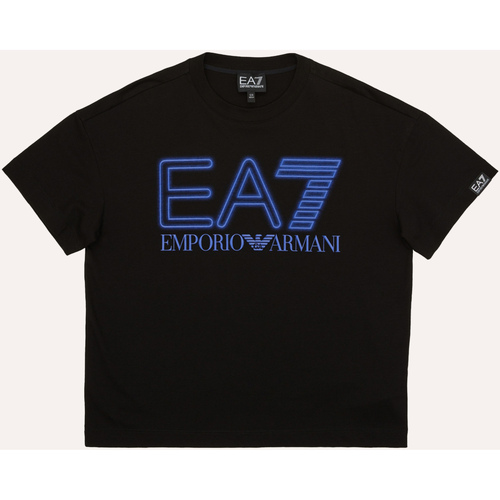 Vêtements Garçon T-shirts & Polos Emporio Armani EA7 T-shirt enfant  Logo Series Boy en coton Noir