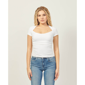 Vêtements Femme Débardeurs / T-shirts adidas sans manche Guess Top  à encolure carrée Blanc