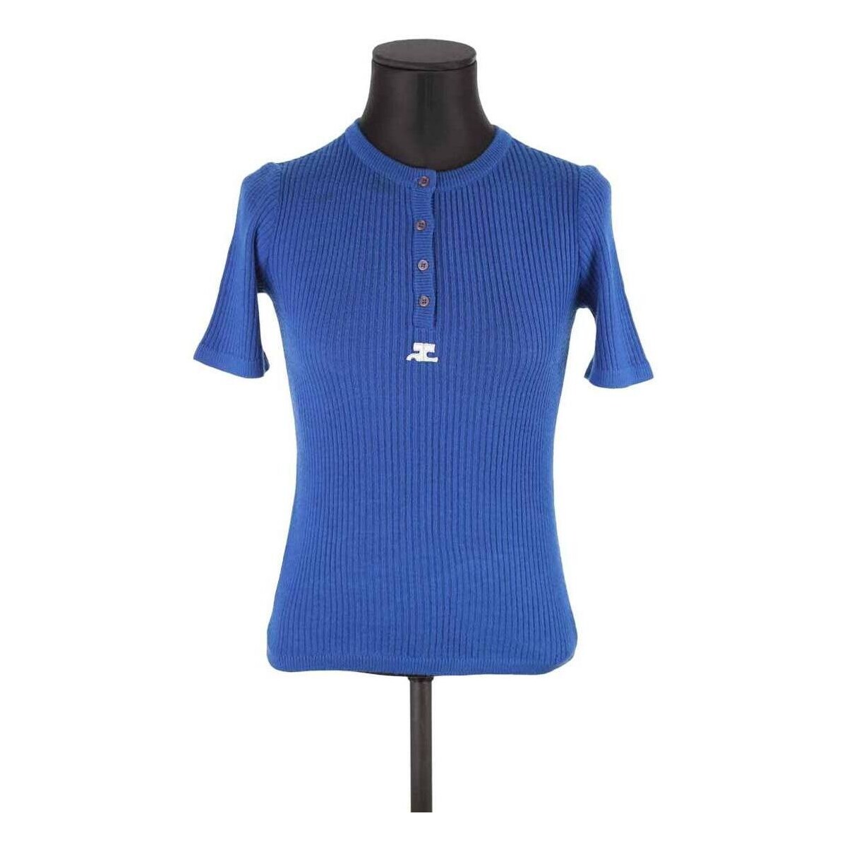 Vêtements Femme Débardeurs / T-shirts originals sans manche Courreges Top bleu Bleu