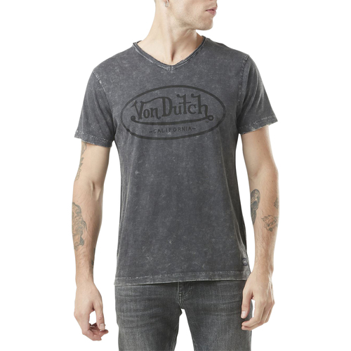 Vêtements Homme T-shirts & Polos Von Dutch T-shirt coton délavé col V Gris