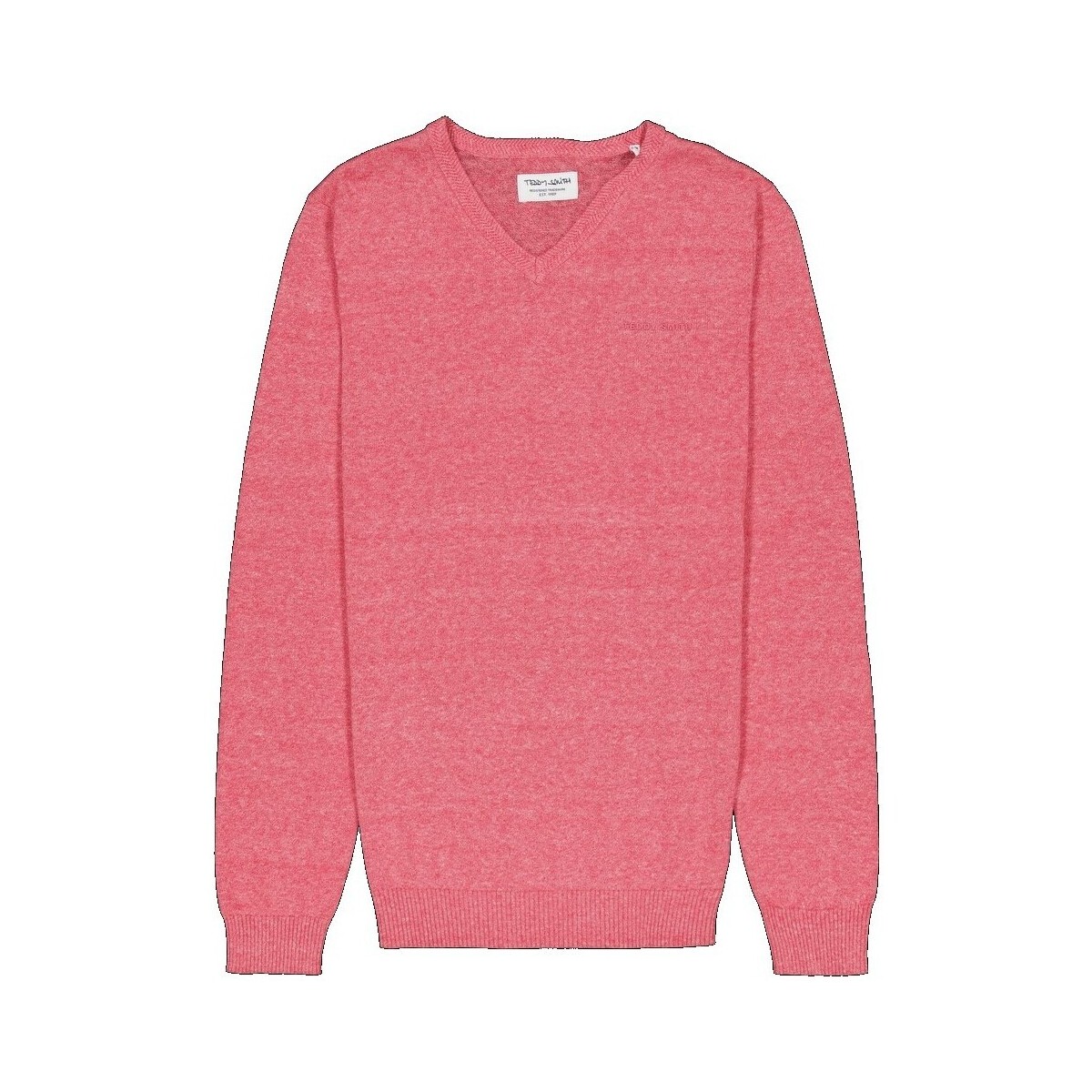 Vêtements Homme Pulls Teddy Smith Pull coton col v droit Rouge