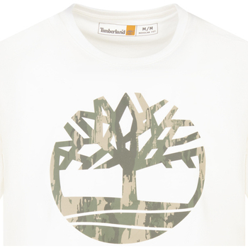Timberland Tee-shirt coton col rond Beige