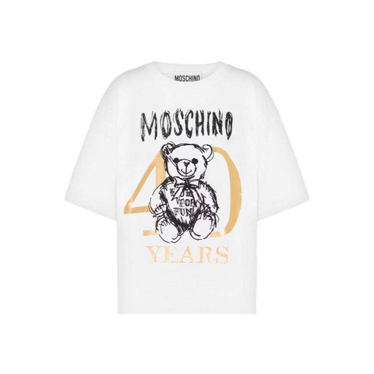 Vêtements Femme T-shirts manches courtes Moschino  Blanc
