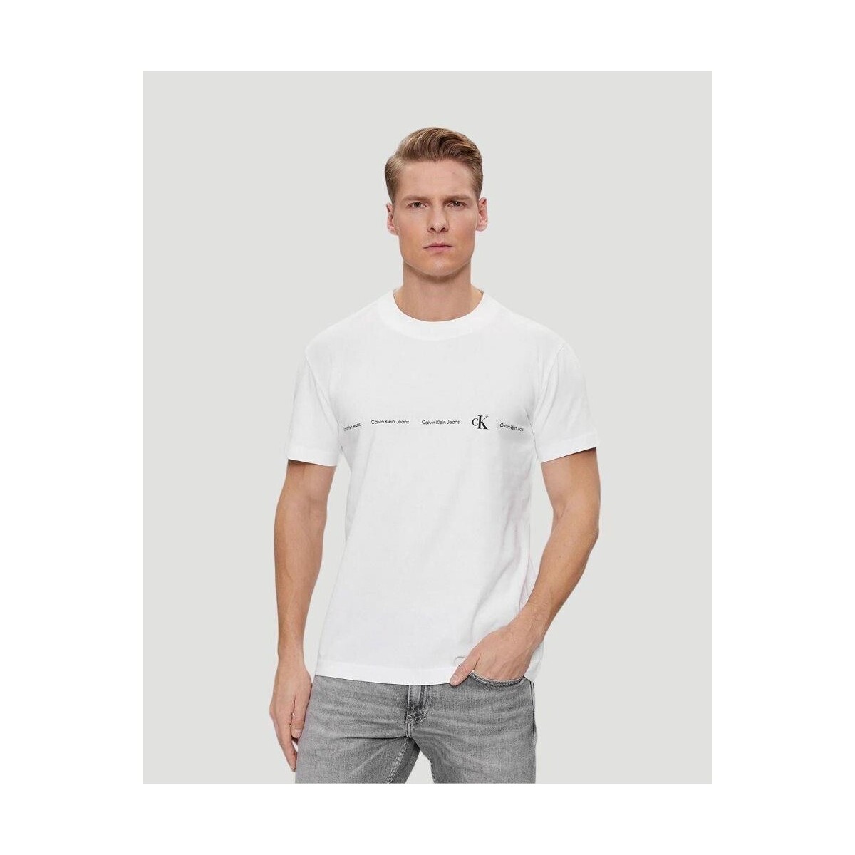 Vêtements Homme T-shirts manches courtes Calvin Klein Jeans J30J324668YAF Blanc