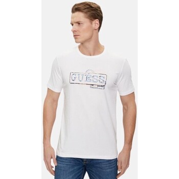 Vêtements Homme T-shirts manches courtes Guess M4GI26 J1314 Blanc