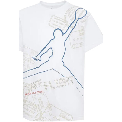 Vêtements Garçon YMC Wild Ones T-Shirt aus Bio-Baumwolle Blau Nike 95D006 Blanc