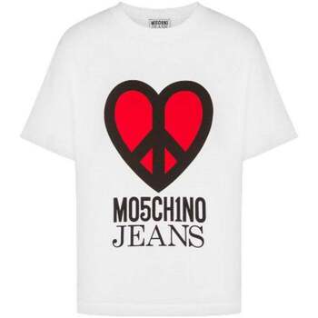 Vêtements Femme T-shirt Noir Logo Nage Moschino  Blanc