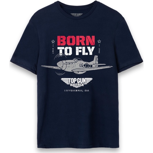 Vêtements Homme T-shirts manches longues Top Gun: Maverick Born To Fly Bleu