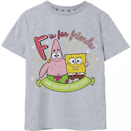 Vêtements Fille T-shirts manches longues Spongebob Squarepants Utilisez au minimum 1 lettre minuscule Gris