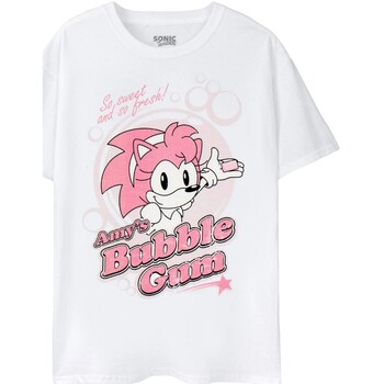 Vêtements Femme T-shirts manches courtes Sonic The Hedgehog Amy's Bubblegum Blanc