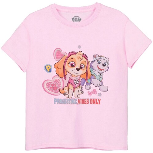 Vêtements Fille T-shirts manches longues Paw Patrol Pawsitive Vibes Only Rouge