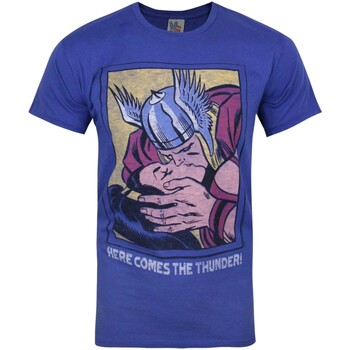 Vêtements Homme T-shirts manches longues Junk Food Here Comes The Thunder Bleu