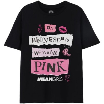 Vêtements Femme T-shirts manches longues Mean Girls Pink Wednesdays Noir