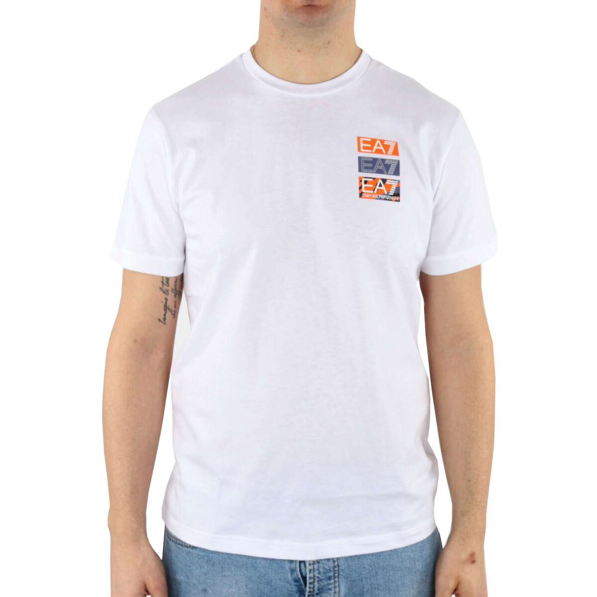 Vêtements Homme T-shirts manches courtes Emporio Armani EA7 3DPT12-PJ7BZ Blanc