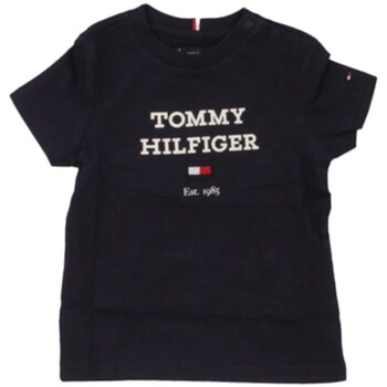 Vêtements Garçon T-shirts manches courtes Tommy capuche Hilfiger KB0KB08671 Noir