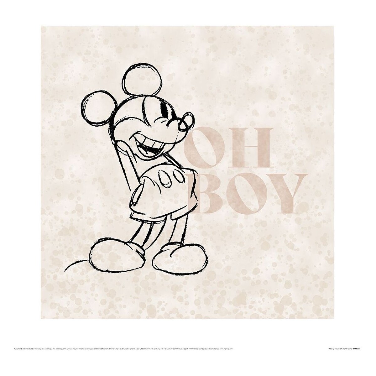 Maison & Déco Affiches / posters Disney 40 cm x 40 cm PM6784 Noir
