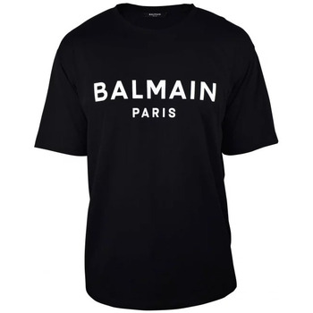Vêtements Homme Balmain logo tape track shorts Balmain T-shirt Noir