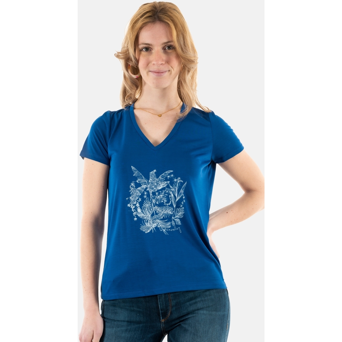 Vêtements Femme T-shirts Cropped manches courtes Sun Valley paceco Bleu