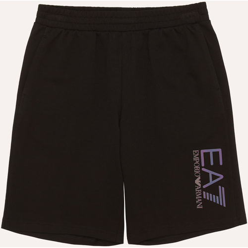 Vêtements Garçon Shorts / Bermudas Emporio Armani EA7 Short noir Visibility Boy pour enfant en coton Noir