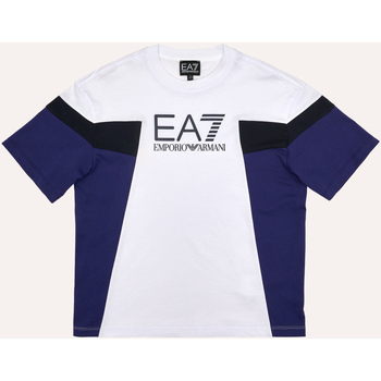 Vêtements Garçon T-shirts & Polos Emporio Armani EA7 T-shirt  Summer Block Boy en coton Blanc
