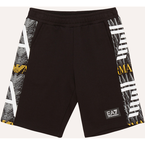 Vêtements Garçon Shorts / Bermudas Emporio Armani EA7 Bermuda  pour enfant en coton avec logo Noir