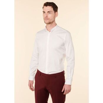 Vêtements Homme Chemises manches longues Jerem CHEMISE EN POPELINE DE COTON - SLIM FIT Blanc