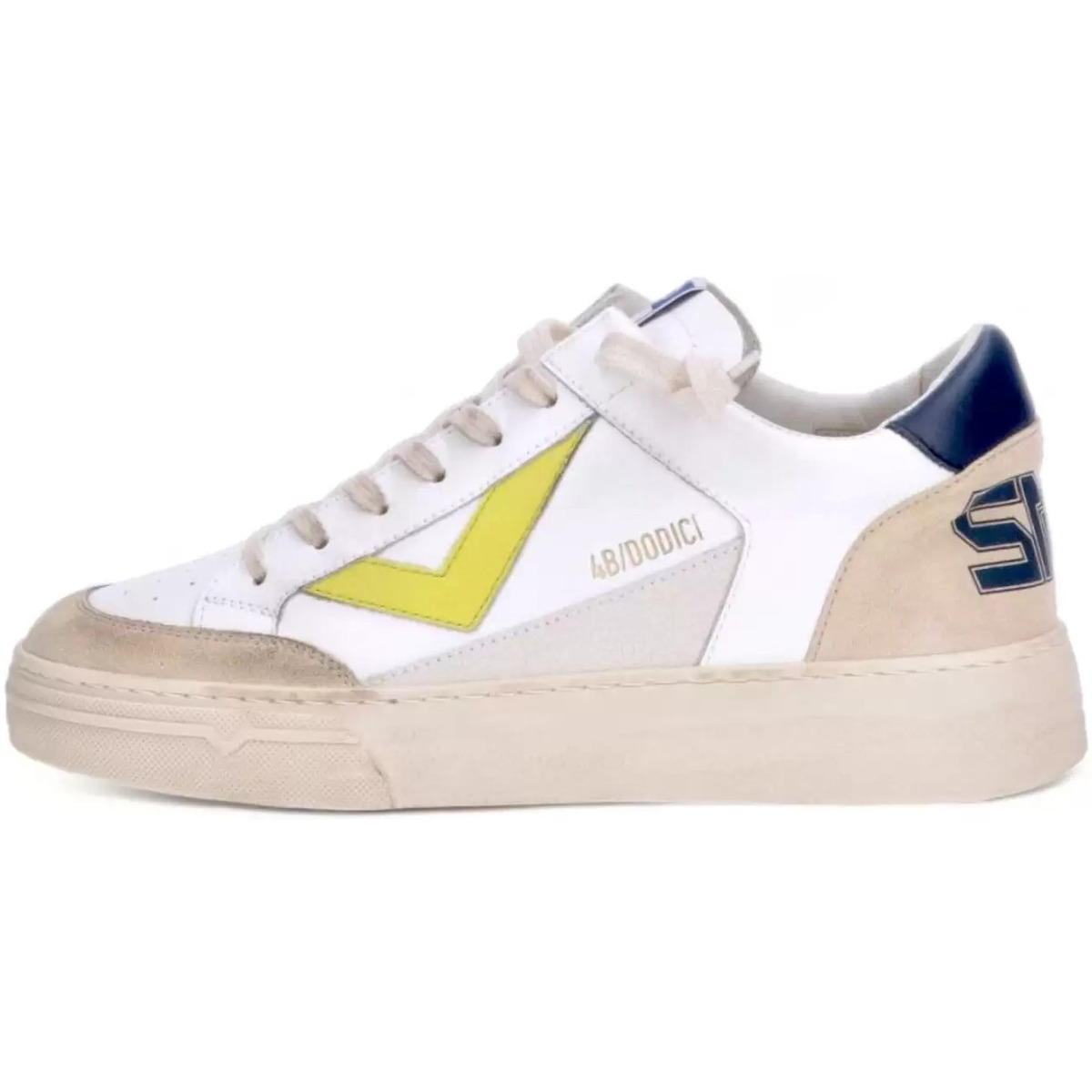 Chaussures Homme Baskets mode 4B12 sneakers Hiking Low Men Kyle White Blue Blanc