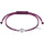 Montres & Bijoux Femme Bracelets Lotus Bracelet  Silver cordon violet oxyde Blanc