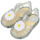 Chaussures Enfant Tongs IGOR SANDALE PLASTIQUE  TOBBY GLOSS FLOR TRANSPARENT Blanc