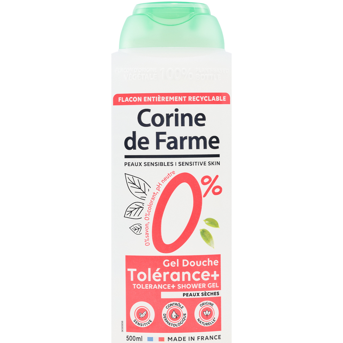 Beauté Soins corps & bain Corine De Farme Gel douche tolérance+ 0% peaux sèches Autres