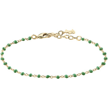 bracelets agatha ruiz de la prada  bracelet  smarty doré perles émail vert 