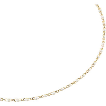 Montres & Bijoux Femme Colliers / Sautoirs Agatha Ruiz de la Prada Collier  Smarty laiton perles émail blanc Jaune