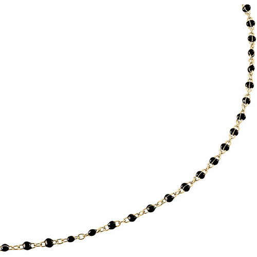 Montres & Bijoux Femme Colliers / Sautoirs prada logo plaque arm bag itema Prada Collier  Smarty laiton doré perles émail noir Jaune
