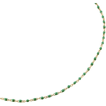 Montres & Bijoux Femme Colliers / Sautoirs Agatha Ruiz de la Prada Collier  Smarty laiton doré perles émail vert Jaune