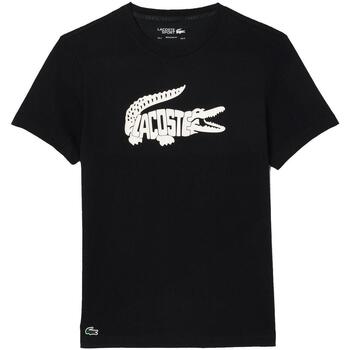 Vêtements Homme Nike logo-embroidered cotton T-shirt Lacoste Tee-shirt Noir