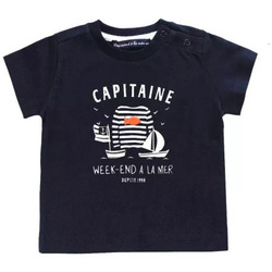 Vêtements Garçon T-shirts manches courtes Week End A La Mer TEE SHIRT MC  TIMOUSSE Marine