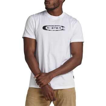 Vêtements Homme T-shirts Mid courtes G-Star Raw D24365-336-6484 Blanc
