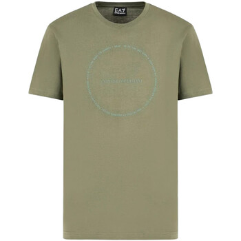 Vêtements Homme T-shirts manches courtes Emporio Flip Armani Kids leather buckle belt Weiß 3DPT39-PJTJZ Vert