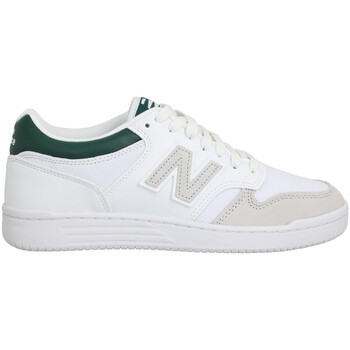 Chaussures Homme Baskets mode New Balance 480 Velours Toile Homme Blanc Vert Blanc
