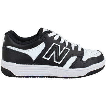 Chaussures Enfant Baskets mode New Balance 480 Cuir Enfant Black White Noir