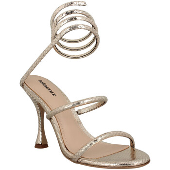 Chaussures Femme valentino garavani ballerina knitted shoes Lola Cruz 346 Appliqued stiletto sandals Platine Gris